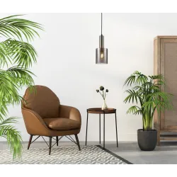 SARDO RAIN NIKIEL SATYNOWANY/ DYMIONY/ MOKRY OPRAWA WISZĄCA 1X E27/ 40W IP20 STAL/ SZKŁO