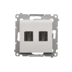 SIMON 54 MODUŁ BIAŁY GNIAZDO 2X HDMI