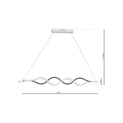 SPLIT BIAŁY OPRAWA WISZĄCA LED 36W NW 4000K 2520LM IP20 METAL/ TWORZYWO