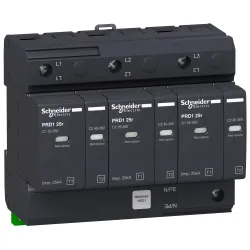 Schneider Electric Ogranicznik przepięć Acti9 PRD125r-T12-3 3-biegunowy Typ1+Typ2 25 kA ze stykiem, 16331