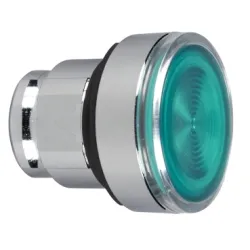 Schneider Electric Harmony XB4 Przycisk płaski zielony samopowrotny LED metalowy karbowana bez oznaczenia, ZB4BW333S