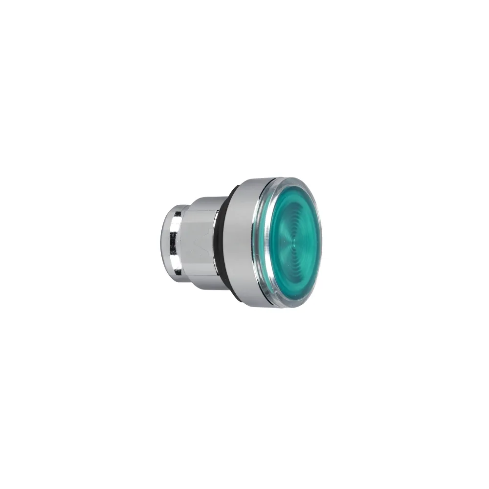 Schneider Electric Harmony XB4 Przycisk płaski zielony samopowrotny LED metalowy karbowana bez oznaczenia, ZB4BW333S