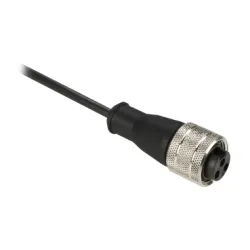 Schneider Electric OsiSense XU Konektory okablowane proste, żeńskie, 1/2"20, 3 piny, kabel 2m, XZCP1865L2