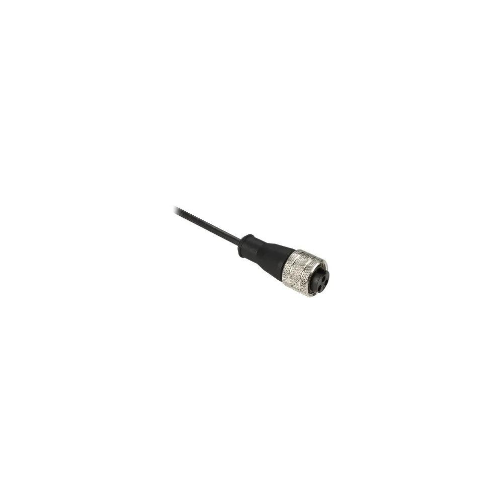 Schneider Electric OsiSense XU Konektory okablowane proste, żeńskie, 1/2"20, 3 piny, kabel 2m, XZCP1865L2