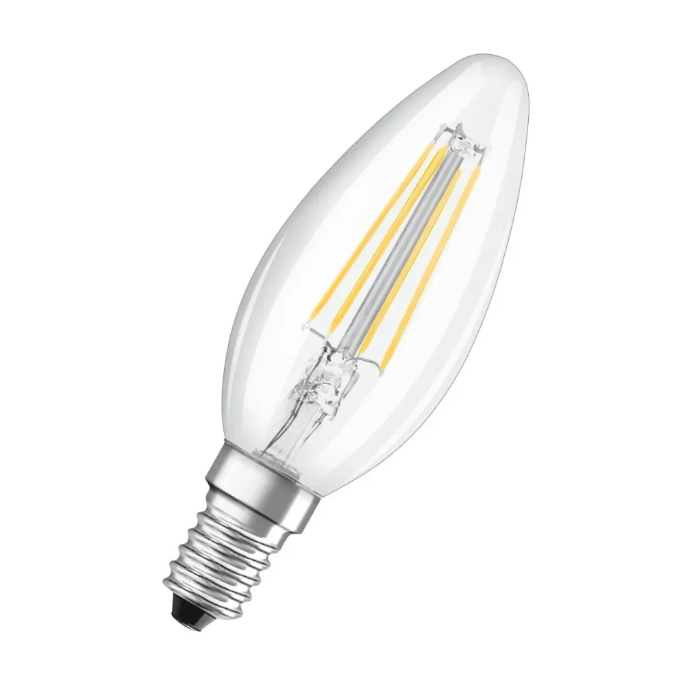 BASE ŻARÓWKA LED ŚWIECZKA 4W E14 PRZEZROCZYSTA 827 WW 2700K CL B40 230V FIL FS3 OSRAM 3SZT