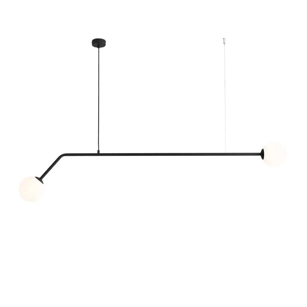 PURE CZARNY OPRAWA SUFITOWA WISZĄCA 2X E14/ 40W IP20 METAL/ SZKŁO