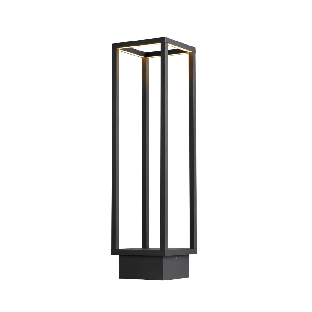 QUADRULO ANTRACYT OPRAWA OGRODOWA SŁUPEK LED 7W WW 3000K 340LM IP55 ALUMINIUM/ AKRYL