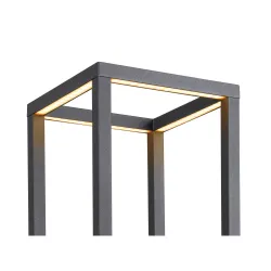QUADRULO ANTRACYT OPRAWA OGRODOWA SŁUPEK LED 7W WW 3000K 340LM IP55 ALUMINIUM/ AKRYL