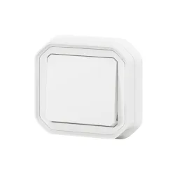 PLEXO NEW - ŁĄCZNIK SCHODOWY KOMPLET PODTYNKOWY Z PAZURKAMI 10AX - 250 V~ BIAŁY