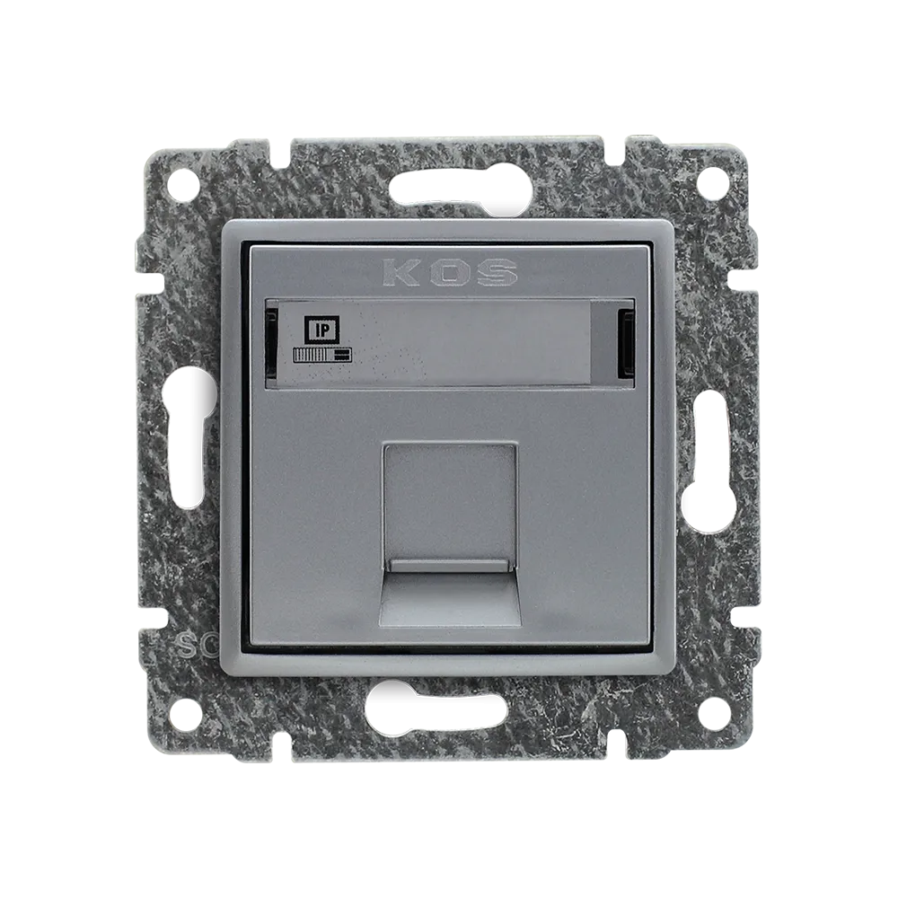 VENA MODUŁ ALUMINIUM GNIAZDO KOMPUTEROWE 1X UAE 8 CAT.5E UTP MOLEX PŁASKIE