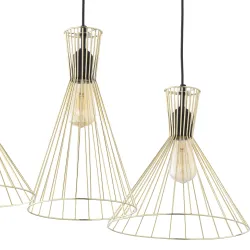 SAHARA CZARNY/ ZŁOTY OPRAWA WISZĄCA 3X E27/ 15W IP20 METAL/ TWORZYWO