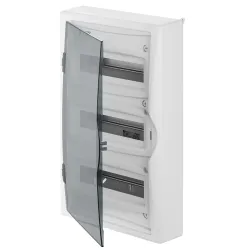 ECONOMIC-BOX ROZDZIELNIA PLASTIKOWA NT 36M 3X 12M N+PE IP40 IK05 560X354X107 DRZWI DYMNE BIAŁY