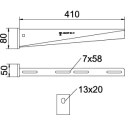 AW 30 41 FT WSPORNIK WIESZAKOWY U 410MM FT