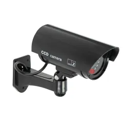 ATRAPA KAMERY MONITORUJĄCEJ CCTV, BATERYJNA, CZARNA