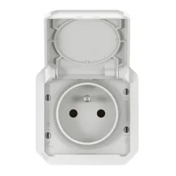 PLEXO NEW - GNIAZDO 2P+Z ZACISKI ŚRUBOWE MECHANIZM 16 A - 250 V~ BIAŁE