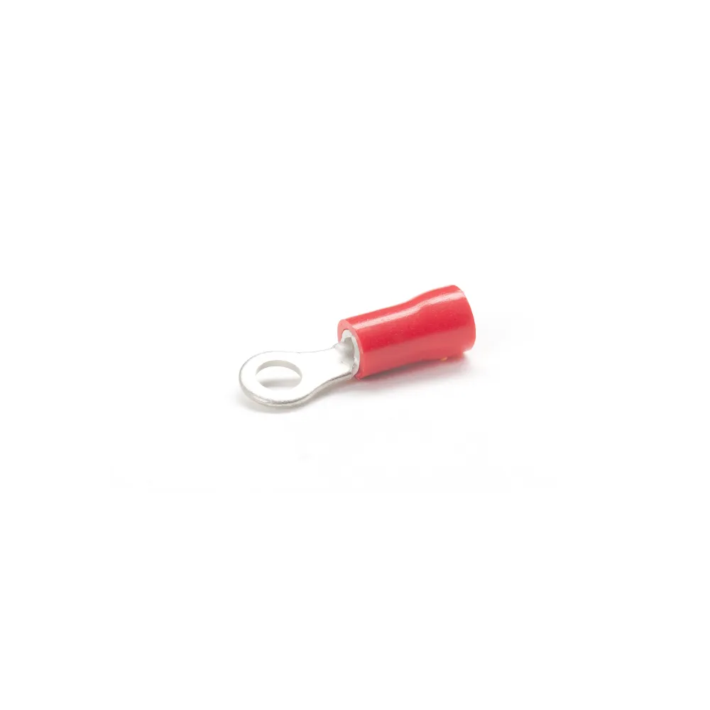 KOŃCÓWKA OCZKOWA IZOLOWANA 0.5 - 1.5 MM2 / 4 MM CZERWONA (100 SZT)