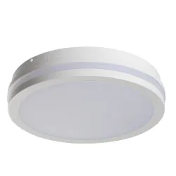 BENO BIAŁY OPRAWA SUFITOWA PLAFON OKRĄGŁY LED 24W NW 4000K 2060LM FI260 IP54 110ST TWORZYWO