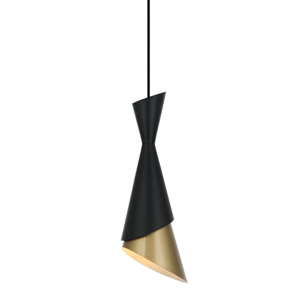 MALIA CZARNY/ ZŁOTY OPRAWA WISZĄCA 1X E27/ 40W IP20 STAL