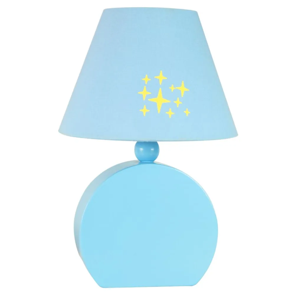 OFELIA NIEBIESKI OPRAWA STOŁOWA NOCNA 1X E14/ 40W IP20 DREWNO/ TKANINA