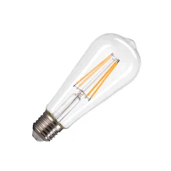 ŻARÓWKA LED BULB FILAMENT 7.5W E27 230V PRZEZROCZYSTA ŚCIEMNIALNA SZKŁO 827 WW 2700K 800LM 320ST