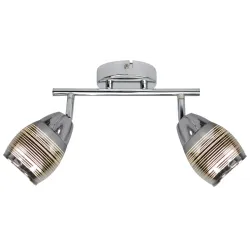 MILTON CHROM OPRAWA SUFITOWA SPOT NT 2X E14/ 10W IP20 METAL/ SZKŁO