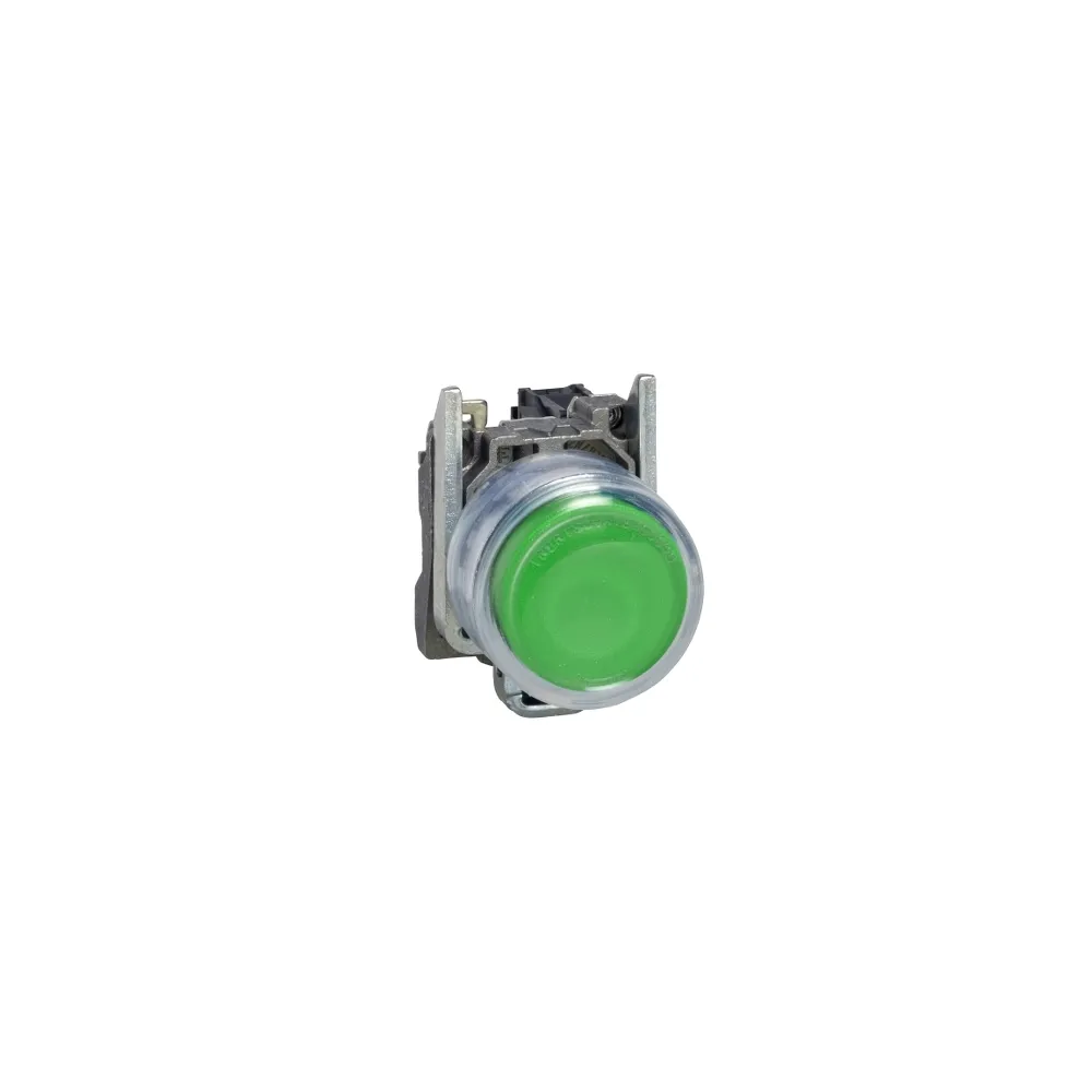 Schneider Electric Harmony XB4 Przycisk okapturzony z silikonową osłoną, Zielony, Wystający, 1 NO, Metalowy, XB4BP31EX