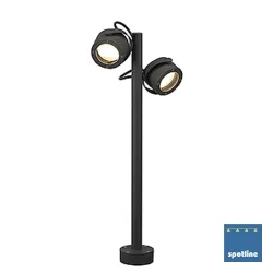SITRA ANTRACYT OPRAWA PODŁOGOWA 2X GX53/ 9W IP44 ALUMINIUM/ SZKŁO