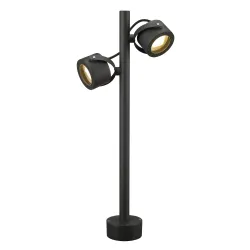 SITRA ANTRACYT OPRAWA PODŁOGOWA 2X GX53/ 9W IP44 ALUMINIUM/ SZKŁO
