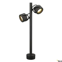 SITRA ANTRACYT OPRAWA PODŁOGOWA 2X GX53/ 9W IP44 ALUMINIUM/ SZKŁO