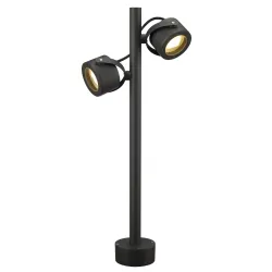 SITRA ANTRACYT OPRAWA PODŁOGOWA 2X GX53/ 9W IP44 ALUMINIUM/ SZKŁO