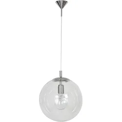 GLOBE CHROM OPRAWA SUFITOWA WISZĄCA 1X E27/ 60W IP20 METAL/ SZKŁO