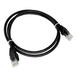 PATCH-CORD U/UTP KAT.5E PVC 0.25M CZARNY ALANTEC