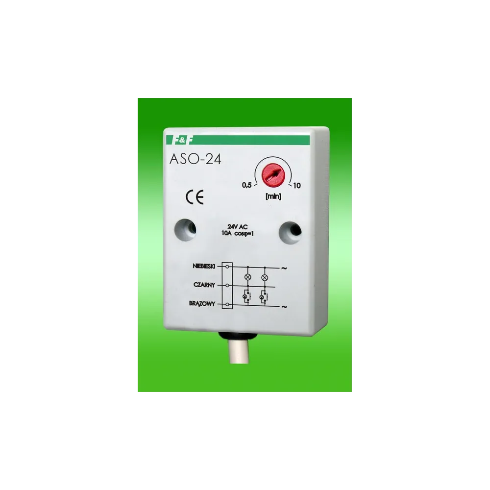 ASO-24 AUTOMAT SCHODOWY NT 10A 0.5-10MIN 24V AC IP65 PRZYŁĄCZE KABLOWE