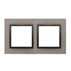 SIMON 54 NATURE CZARNY CHARAKTER BETON RAMKA 2X