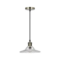 GENEVA PATYNA/ TRANSPARENTNY OPRAWA WISZĄCA 1X E27/ 60W IP20 METAL/ SZKŁO