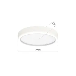 GEA BIAŁY OPRAWA SUFITOWA PLAFON LED 36W 3000K - 6000K 2520LM IP20 METAL/ TWORZYWO