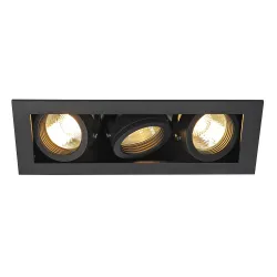 KADUX CZARNY OPRAWA SUFITOWA PT 3X GU10/ 50W IP20 ALUMINIUM/ STAL