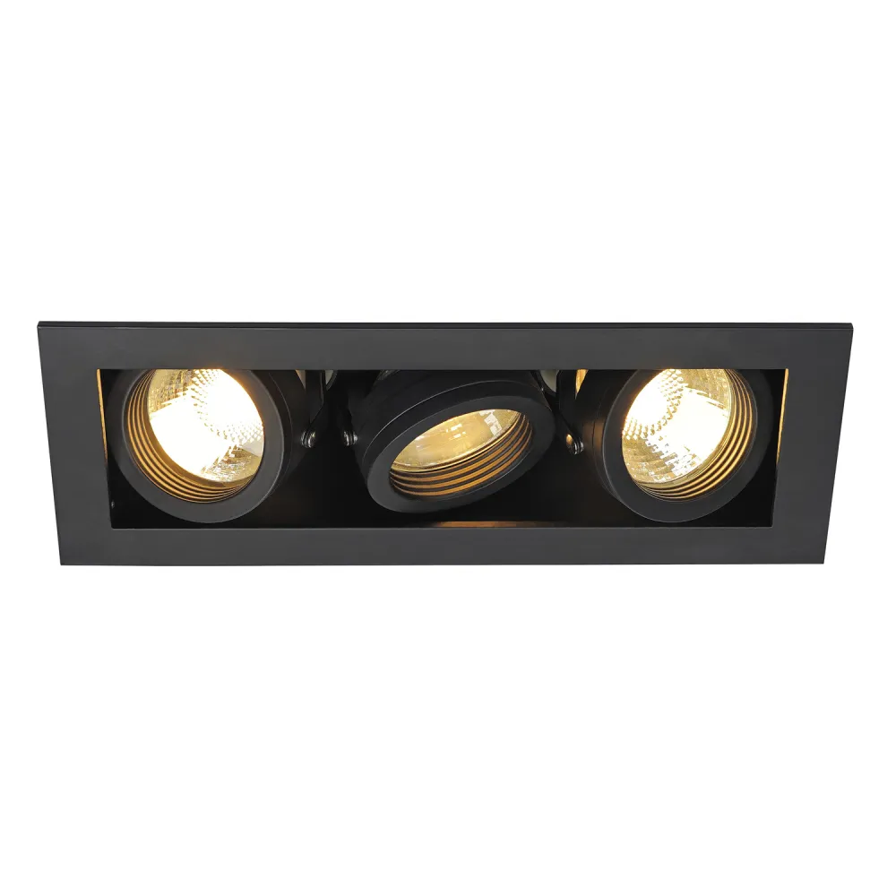 KADUX CZARNY OPRAWA SUFITOWA PT 3X GU10/ 50W IP20 ALUMINIUM/ STAL