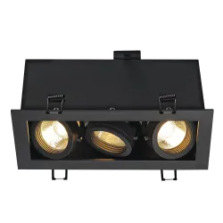 KADUX CZARNY OPRAWA SUFITOWA PT 3X GU10/ 50W IP20 ALUMINIUM/ STAL