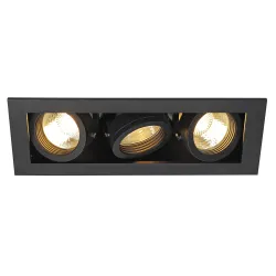 KADUX CZARNY OPRAWA SUFITOWA PT 3X GU10/ 50W IP20 ALUMINIUM/ STAL
