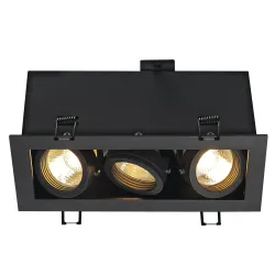 KADUX CZARNY OPRAWA SUFITOWA PT 3X GU10/ 50W IP20 ALUMINIUM/ STAL