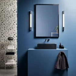 PALERMO CHROM POLEROWANY OPRAWA ŚCIENNA LED 8.1W WW 3000K 364LM IP44 ALUMINIUM