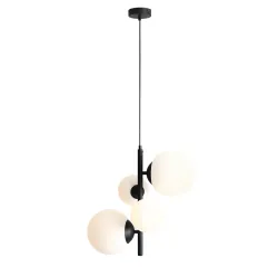 BLOOM 4 CZARNY OPRAWA SUFITOWA WISZĄCA 2X E14/ 40W / 2X E27/ 60W IP20 METAL/ SZKŁO
