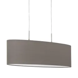 PASTERI NIKIEL MAT/ BRĄZOWY/ BIAŁY OPRAWA WISZĄCA 2X E27/ 60W IP20 STAL/ TKANINA
