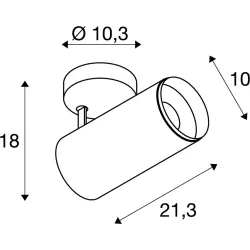 NUMINOS CZARNY OPRAWA SUFITOWA SPOT NT LED 28W NW 4000K 2675LM 24ST IP20 ALUMINIUM/ TWORZYWO