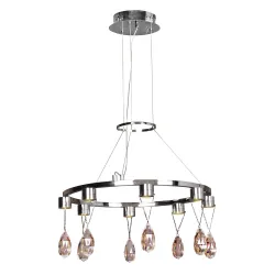 PRISMA CHROM OPRAWA WISZĄCA LED 8X 3W WW 3000K 2400LM IP20 METAL/ SZKŁO