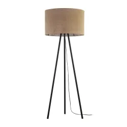JUTA CZARNY/ BRĄZOWY OPRAWA PODŁOGOWA 1X E27/ 15W IP20 METAL/ JUTA/ TWORZYWO