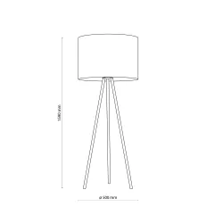 JUTA CZARNY/ BRĄZOWY OPRAWA PODŁOGOWA 1X E27/ 15W IP20 METAL/ JUTA/ TWORZYWO
