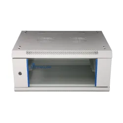 SZAFA TELEINFORMATYCZNA RACK WISZĄCA  4U 19" 600X450 SZARY DRZWI SZKLANE