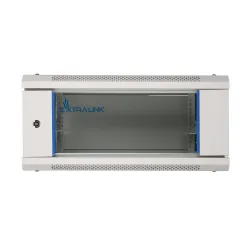 SZAFA TELEINFORMATYCZNA RACK WISZĄCA  4U 19" 600X450 SZARY DRZWI SZKLANE